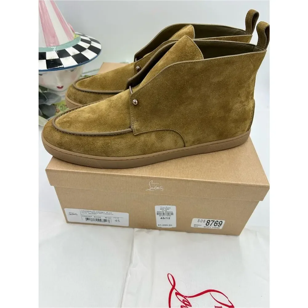 Men's Christian Louboutin CHAMBELISS suede boots size 45/12 US made in Italy